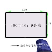 200인치 스크린 프로젝터 극장 화면 대형 휴대용 경량, 300인치 16대9