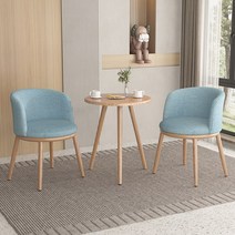 2인용 부부테이블세트 2인 원형 티테이블 식탁 탁자 의자 세트 원목 600, 31번