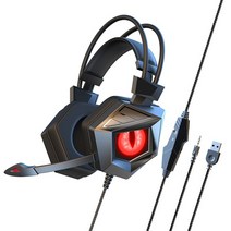 PC 게임 헤드폰 게이밍 헤드셋 게이머 스테레오 마이크 포함 컴퓨터 PS4 Xbox One PS5 용 유선 저지연 3.5mm, [01] Red light