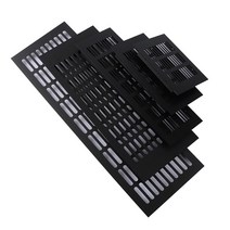 1pc 알루미늄 합금 천공 시트 에어 벤트 블랙 환기 그릴 옷장 신발 에어컨 홈 장식 커버 구멍, w 150mm, 내가 500mm
