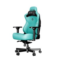 Anda Seat Kaiser 3 블랙 가죽 게이밍 의자 - XL 프리미엄 인체 공학적 게이머 의자 성인용 플러스 사이즈 비디오 게임 의자 메모리 폼 목 베개 및 요추 등 지지, Green