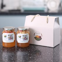 선물박스 수제 과일청 애플시나몬청 답례품 카페 납품, 500g 애플시나몬청+문구인쇄