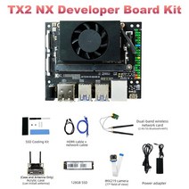 Jetson TX2 NX 개발자 보드 키트 카메라 리눅스 DIY 전자 키트 프로그래밍 학습자 미국 플러그, [01] Black
