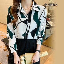 카라 KARRA (77까지)어로우컬러블록블라우스_KB2FBL003C