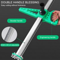 시멘트 콘크리트 핸드 믹서 드릴 교반기 혼합기 더블 블레이드 20 600mm 절단 및 4 베어링 수동 휴대용 석고 보드 커터 푸시 건식 벽체 절단 유물 손 도구, 없음