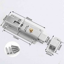 하드웨어 도난 방지 스테인레스 스틸 자동 탄성 래치 캐비닛 경첩 스프링 보안 볼트, [04] silver-4inch