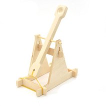 3개 세트 DIY 조립 고대 중국 나무 투석기 삼국 전차 키트 교구 과학 실험 초등 학생, 단일사이즈