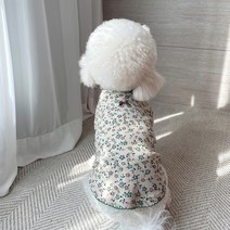 그루밍독 반려동물 그래니 할미 내복 티셔츠, 베이지