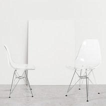 지엠퍼니처 프리미엄 에펠체어 투명 인테리어 디자인 홈카페 화장대 식탁의자, 패리스 투명