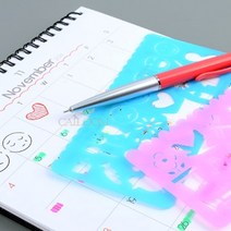 CAILOOM 어린이 패턴 모양 운형 자 템플레이트 다꾸템 템플릿자 다이어리꾸미기 모형자 모양자4P, 기본, 기본