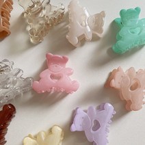 빅 곰돌이 파스텔 베어 헤어집게핀 10color