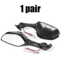 오토바이 미러 앰버 램프 LED 턴 라이트 신호 후면보기 사이드 맞는 가와사키 닌자 ZX10R 2011-2015, 01 1 Pair