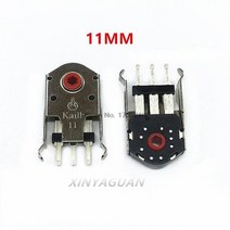 커넥터 부속품 2pcs 매우 정확한 kailh 디코더 7mm 11mm 레드 코어 로터리 마우스 스크롤 휠 인코더 pc 마우스 alps 인코더 용 1.74mm 구멍, 2개 11mm