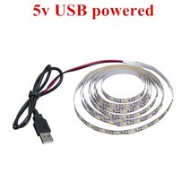 WELPUR 배터리 5V USB LED 스트립 2835 DC LED 조명 유연한 50CM 1M 2M 3M 5M 흰색 따뜻한 TV 배경 조명 야간 조명, 5V USB 전원, 따뜻한 빛