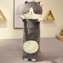 실버스 쿨링 시원한 고양이 캐릭터 큐티캣 바디필로우, 블랙 큐티캣 (검정)