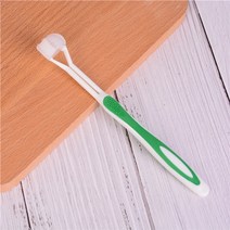 치면착색제 교정용왁스 치과용 고리 유아 아기치실 3면 실리콘 나노 브러시 구강 관리 안전 치아 브러시 구강 건강 클리너 치과 깨끗한 칫솔, 초록