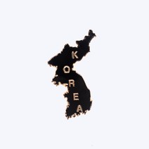 KOREA 지도 뱃지 검정