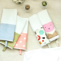 러브스티치 고리수건/ 어린이집 수건, 21_쉐비플라워 고리수건