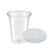 워너비커피 테이크아웃 아이스컵 490ml (16온스) + 평형뚜껑 세트, 1세트, 100개입, 480ml