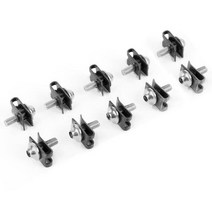 t bolt clamp spring 10pcs 바이크 오토바이 스쿠터 알루미늄 M5 5mm 페어링 볼트 패스너 클립 나사 스프링 너트 금속 자동 교체 부품, [02] Silver