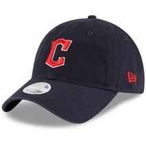 New Era 여성용 MLB 코어 클래식 9TWENTY 조절 가능한 모자 캡 프리 사이즈 보스턴 레드 삭스 네이비 663565, Cleveland Guardians