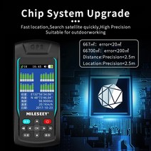 gps 면적 토지 거리 Mileseey-MC8066 농지 길이 경도 위도 고도 측정 GPS 측정기 쟁기 측량 높이