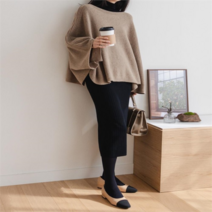 주식회사 브이와이 VY 여자 FW 넓은 판쵸 망토 캐시 메리노울 가디건 (9320115)