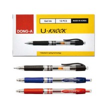 [홈앤스쿨] 동아 유노크 0.7mm (중성펜) 12개입 겔펜 젤펜, 검정(12개입)