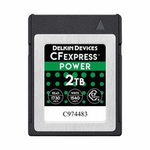 Delkin 디바이스 CF익스프레스 파워 타입B 메모리 카드 (DCFX1-2TB), 64GB, Card