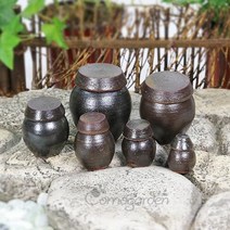 꼬모가든 미니 길쭉 항아리 1P 옹기항아리 정원 소품 전통공예소품