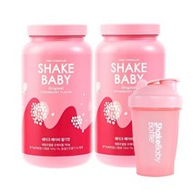 쉐이크베이비 단백질 다이어트 식사대용쉐이크 2입+보틀세트, 딸기맛750g+딸기맛750g+퍼플보틀1개, 1세트
