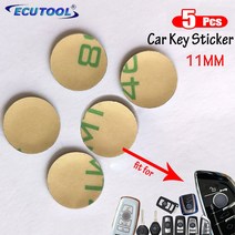 BMW차키 BMW스마트키 교체 복사 5pcs 자동차 키 로고 스티커 BMW 원격 Fob 11MM 금속 알루미늄 원형 3 / 5, 한개옵션0