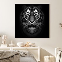 더 아트 컴퍼니 우리 집 지켜주는 성공하는 액운방지 수맥차단 액운막는 황호 백호 호랑이 사업운 금전운 명예운 재물운 와이드 사진 그림 액자 47종 (24-47), 26. 액막이 호랑이S