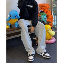 남성 원턱 와이드 스웻팬츠 트레이닝 팬츠 추리닝바지