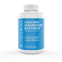 BodyBio 부티르산 단쇄 지방산 수산화칼슘 수산화마그네슘 250캡슐, 1개, 기본