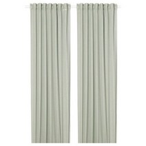 이케아 실벨뢴 거실 안방 침실 사생활보호 속커튼 한쌍 라이트그린 145x250 cm