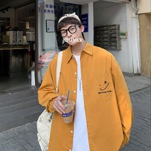 청 데님 오버핏 체크 가을 남성 주머니 셔츠 남방 와이셔츠 정장 코트 와이셔츠 린넨 골덴 패딩