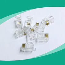 10 pcs RJ11 4P4C 6P6 6P4C 6P2C 8P8C 모듈러 네트워크 PCB 잭 수직 포트 소켓 암 커넥터 블랙 그레이 크리, 11 crystal 4P4C