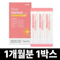 펫생각 데일리케얼 고양이 헤어볼 컨트롤 식이섬유 영양제 30포 60g, 1박스