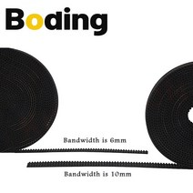 보딩 2gt 개방형 동기 타이밍 벨트 폭 3/6/9/10/15mm 고무 소형 백래시 Gt2 2gt-3/2gt-6/2gt-9/2gt-15 3d, 04 3mm_11 50M