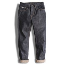 maden workwear 남성용 블루 스트레이트 진 사이즈 28 38 일회용 생 우븐 오버사이즈 데님 진 면 데님 바지 스타일