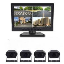 탑차 전후방 측면 카메라 블랙박스 카메라4 분할화면4, 10인치 4분할 MP5 비디오+32G