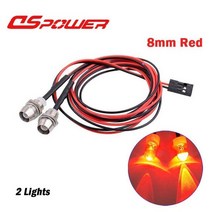 강아지낮은유모차 3mm 5mm 8mm RC 자동차 램프 범용 LED 1/10 1/24 Axial Scx10 Traxxas Trx4 Hsp 레드캣 타미야 Hpi 크롤러 트럭용, 4.8mm 2Red