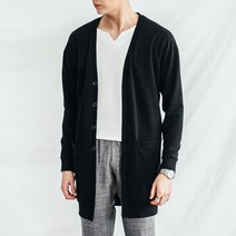 [오버나인] 남성용 소프트 엠보 롱 가디건