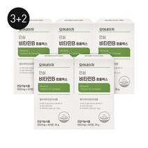 모어네이처 활력엔 비타민B 컴플렉스 아르지닌 고함량 유기농 부원료 영양제 60정, 5box