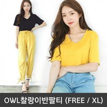 (쇼핑이 즐겁다.Quesera)빅사이즈 실켓 여성 반팔티셔츠 FREE X