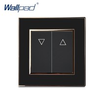 전동커튼 레일 자동 스마트 IOT 커튼 블라인드 스위치 2 갱 리셋 순간 접촉 월 패드 실버 테두리가있는 고급 아크릴 패널