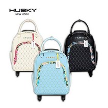 허스키뉴욕 스틱 자수 여성 캐리어 HKT-9683, 블랙
