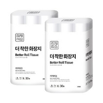 적재적소 더 착한 화장지 무형광 3겹 30M 30롤 2개 총60롤