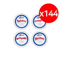 빅터 앨렌 호스티스 버라이어티 팩 오브 트윈키 허니 번 앤 딩동 큐링 2.0 K Cup 캡슐 144개 Hostess Variety Pack Of Twinkie Sno Ball